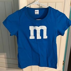 Girls blue m&m shirt